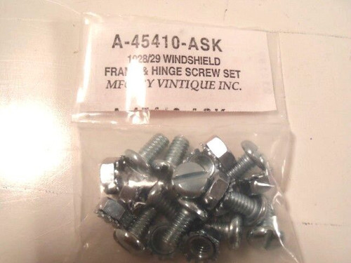 Ford Model A Windshield / Windscreen Frame & Hinge Screw Set 1928-1929