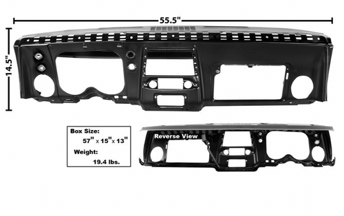 Pontiac Firebird, Chevy Camaro Steel Complete Dash Panel 1968