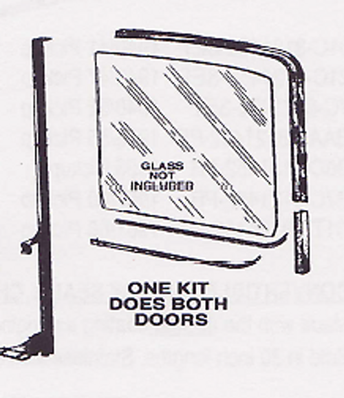 Ford Fordor Sedan Front Window Channel / Weatherstrip 8A Kit 1949 - Early 1950