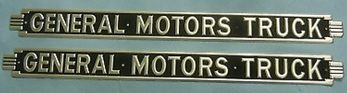GMC General Motors Truck Hood Bonnet Side Emblem Set 1937