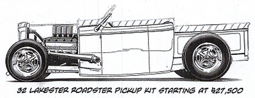 32 Ford Lakester Roadster Pickup Steel Body Kit Brookville Roadster Shadow Rods