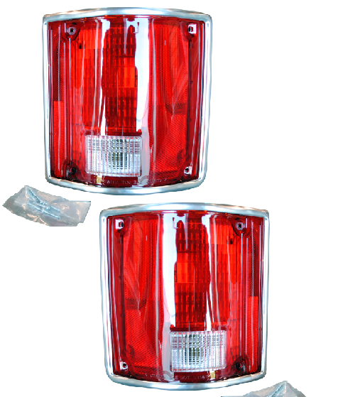 Chevy/GMC Truck Tail Light Assembly With Chrome Trim Set L&R 1978-91
