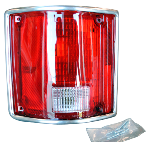 Chevy/GMC Truck Tail Light Assembly With Chrome Trim Left 1978-91