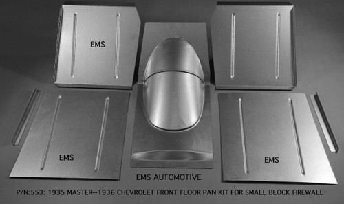 Chevrolet Front Floor Pan Kit For Small Block Firewall 1935 Master & 1936 All
