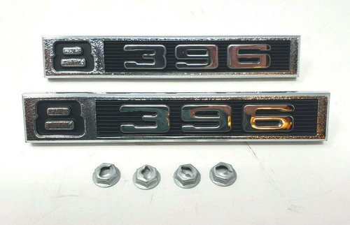 1969 - 1972 Chevrolet Chevy GMC Truck Front Fender Emblem Set "8 396"