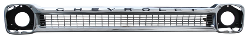 64-66 C-10 GRILLE CHR W/LETTER (W/LAMP BUCKET & GRILLE BRACE)