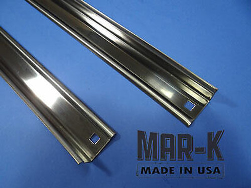 Chevy GMC Short Stepside Truck Unpolished Stainless Steel Angle Strips 1960-1966