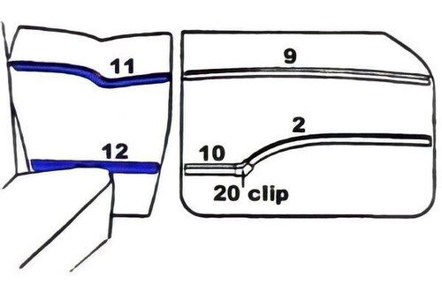 Chevy Bel Air 4-Door Sport Sedan Rear Door Set - 4 Pieces 1957 (772)