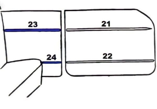 Chevy Bel Air 4-Door Sedan Rear Quarters Set - 4 Pieces 1956 (664)