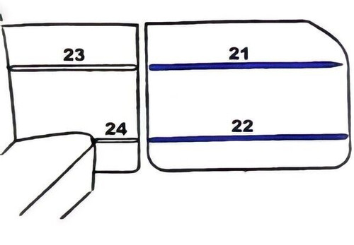 Chevy Bel Air 2-Door Sedan Front Door Set - 4 Pieces 1956 (663)