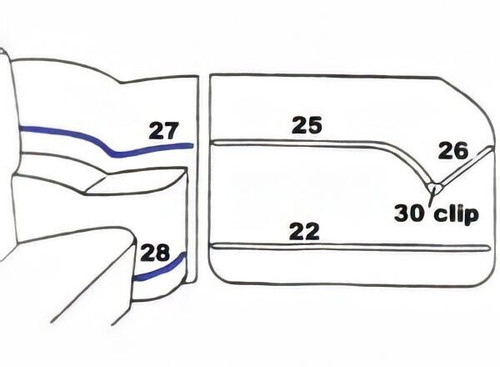 Chevy Bel Air Sport Coupe 2-Door BA Rear Quarters Set - 4 Pieces 1956 (652)