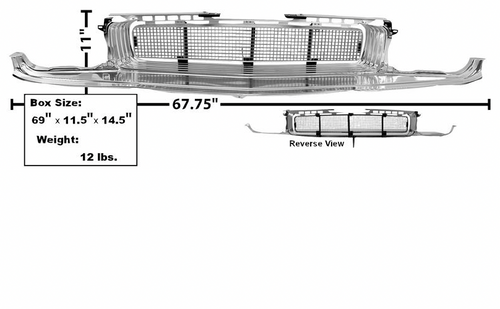 Dodge Challenger Grille Assembly Includes Surround & Filler Panels 1970