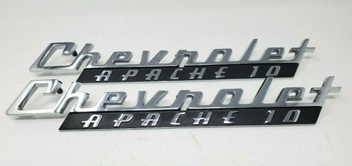 1960 Chevrolet Chevy Truck Apache 10 Chrome Fender Emblems