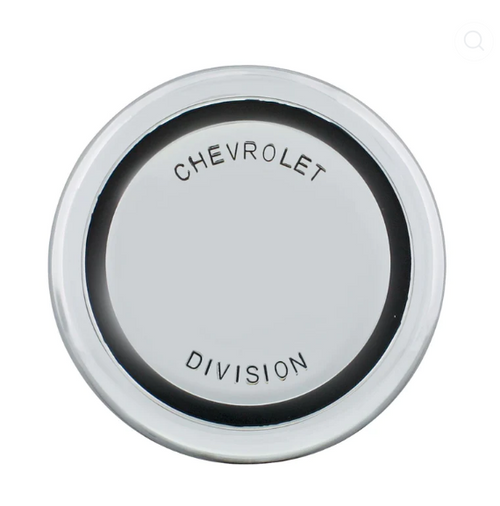 Chrome Horn Button Cap With Chevrolet Division Markings For 1967-68 Chevy Truck