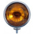 Chrome Vintage Style Amber Glass 6V Fog Light / Universal Application