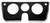 CHEVY PU DASH BEZEL 69-72 3 HOLE BLACK/CHROM