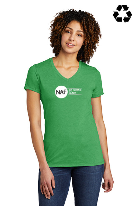 Allmade Ladies V-neck Tee (Green)