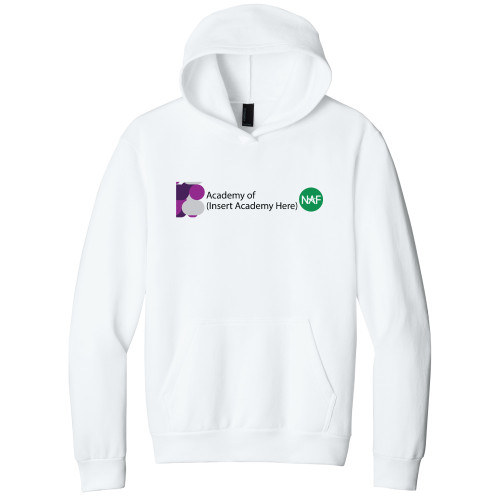 NAF Academies Easy Fleece Pullover Hooded Sweatshirt (White)