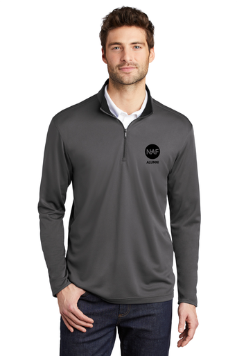 Steel Grey/Black Silk Touch ™ Performance 1/4-Zip (Alumni) - NAF Store