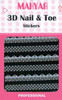 3D Jeweled Nail & Toe Stickers - N01 White