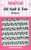 3D Jeweled Nail & Toe Stickers - N03 Black