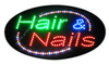 Animation & Flashing LED Sign - Hair & Nails