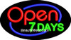 Neon Flashing Sign Open 7 Days