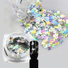 NDI Beauty Ice Mylar Nail Art Sparkly Glitter Silver Laser Butterfly - 40g