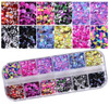 Nail Art Glitter 3D Ultrathin Sequins Flakes 1/2/3mm Sparkly Mixed Color Set