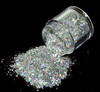 Nail Art Holographic Glitter Laser Shining Powder - Silver 10 mL