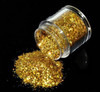 Nail Art Holographic Glitter Laser Shining Powder - Gold 10 mL