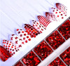 NDi beauty Nail Art Sexy Red Nail Sequins 3D Mixed Shapes - Triangle/Round/Star