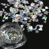 NDi beauty Nail Art Glitter Flakes Sparkling Mixed Shapes - Heart Moon Butterflies