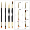 NDi beauty Nail Art Brush Pen Tips Line - 4 pcs