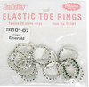 Berkeley Elastic Toe Ring Emerald {bag of 12 rings}