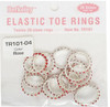 Berkeley Elastic Toe Ring Rose {bag of 12 rings}