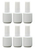 DL Pro Empty White Amber Glass Polish Bottle .5 oz - 6 PCS