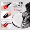 NDi beauty Super Shiny LED/UV No Wipe Gel Top - .5 oz