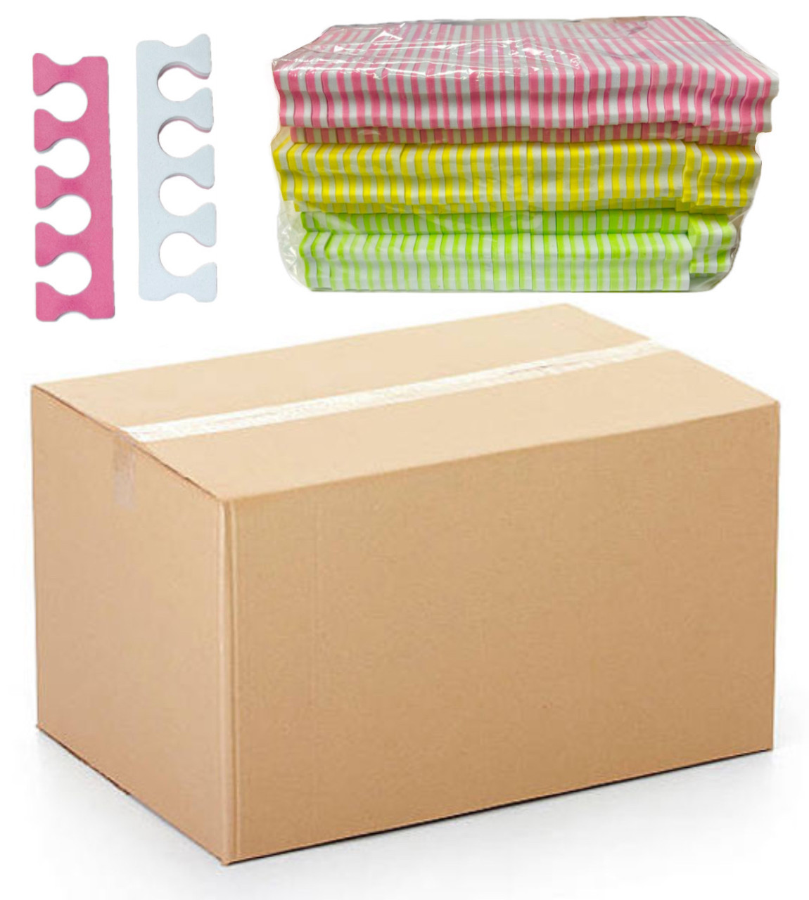 Foam Toe Separators Mixed Colors - 1000 Pairs