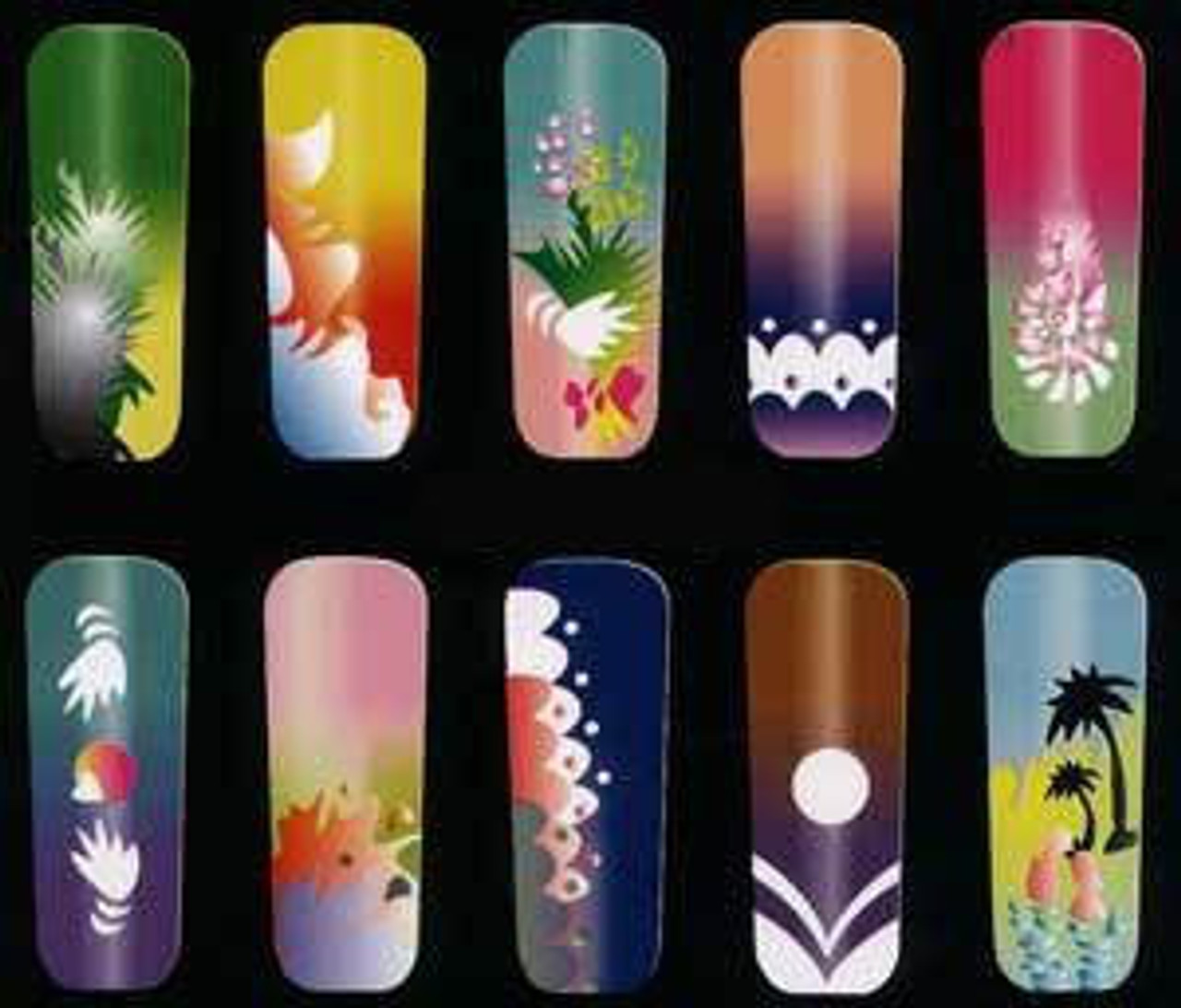 Airbrush Nail Stencil - USA8