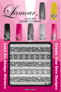 Lamour Lace Nail Art - N10