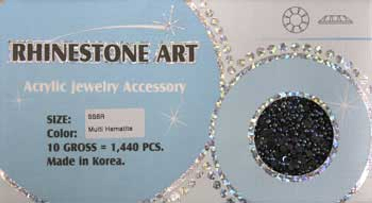 Rhinestone Art Pearl Color - Multi Hematite - 1440ct