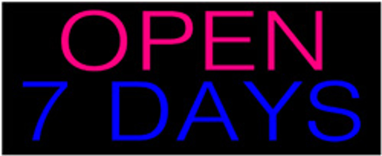 Neon Sign - Open 7 Days