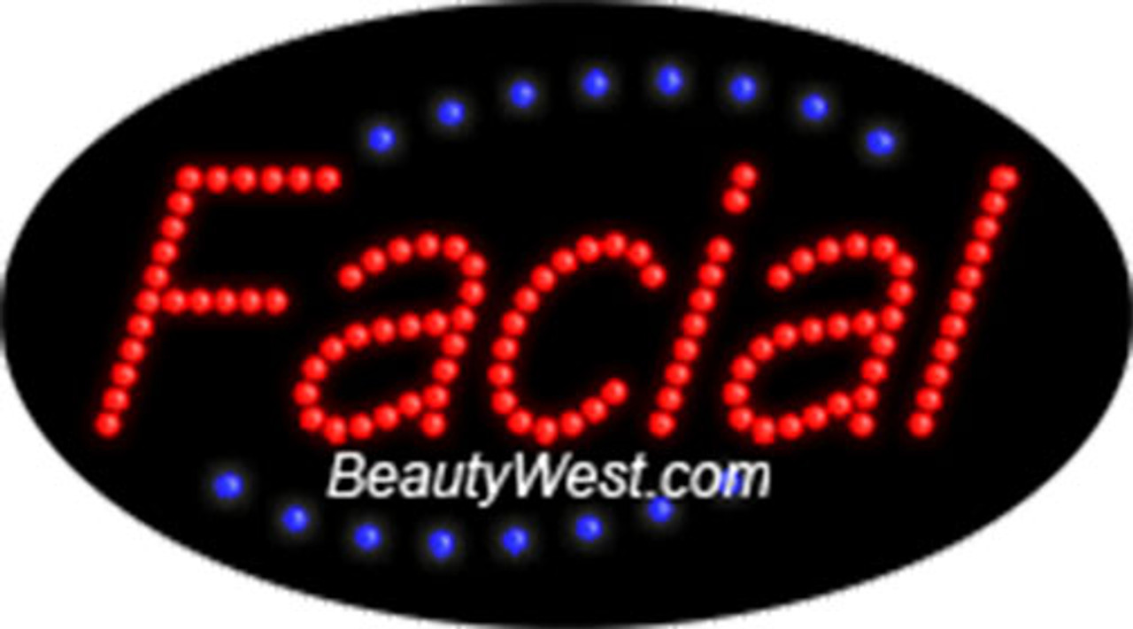 Electric Flashing & Chasing LED Sign: Facial