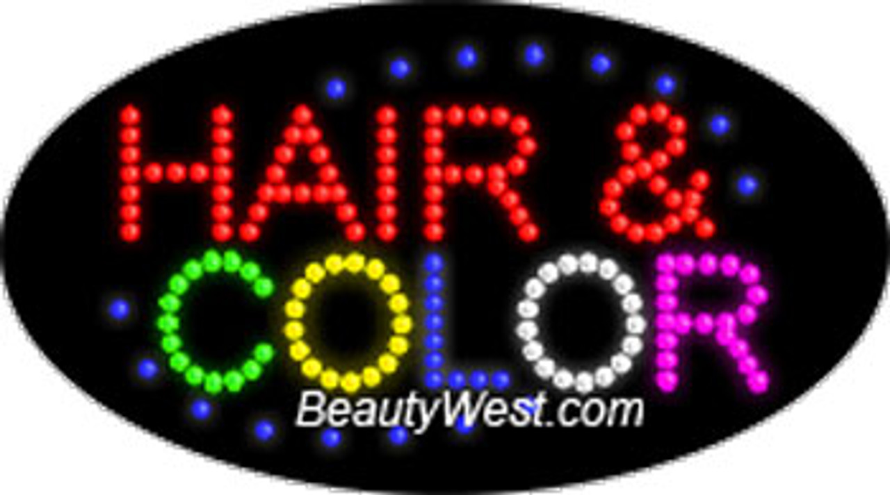 Electric Flashing & Chasing LED Sign: Hair & Color