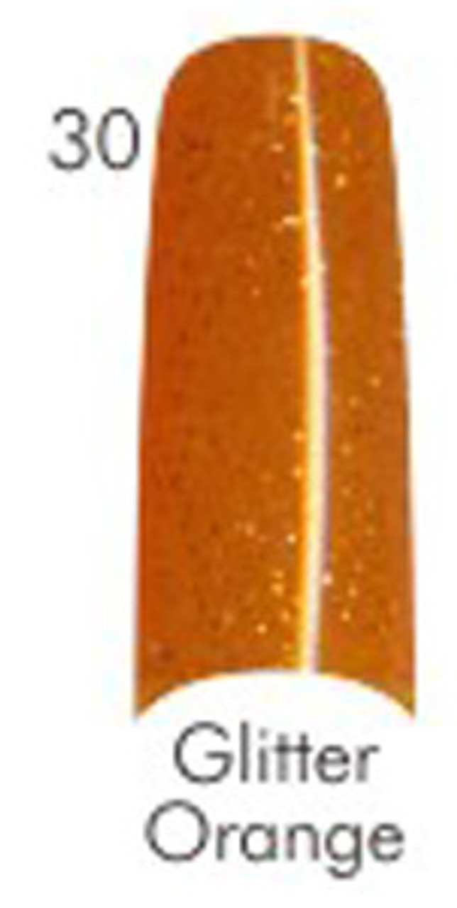 Lamour Color Nail Tips: Glitter Orange - 110ct