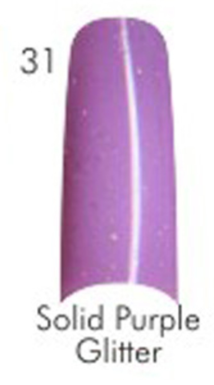 Lamour Color Nail Tips: Soild Purple Glitter - 110ct