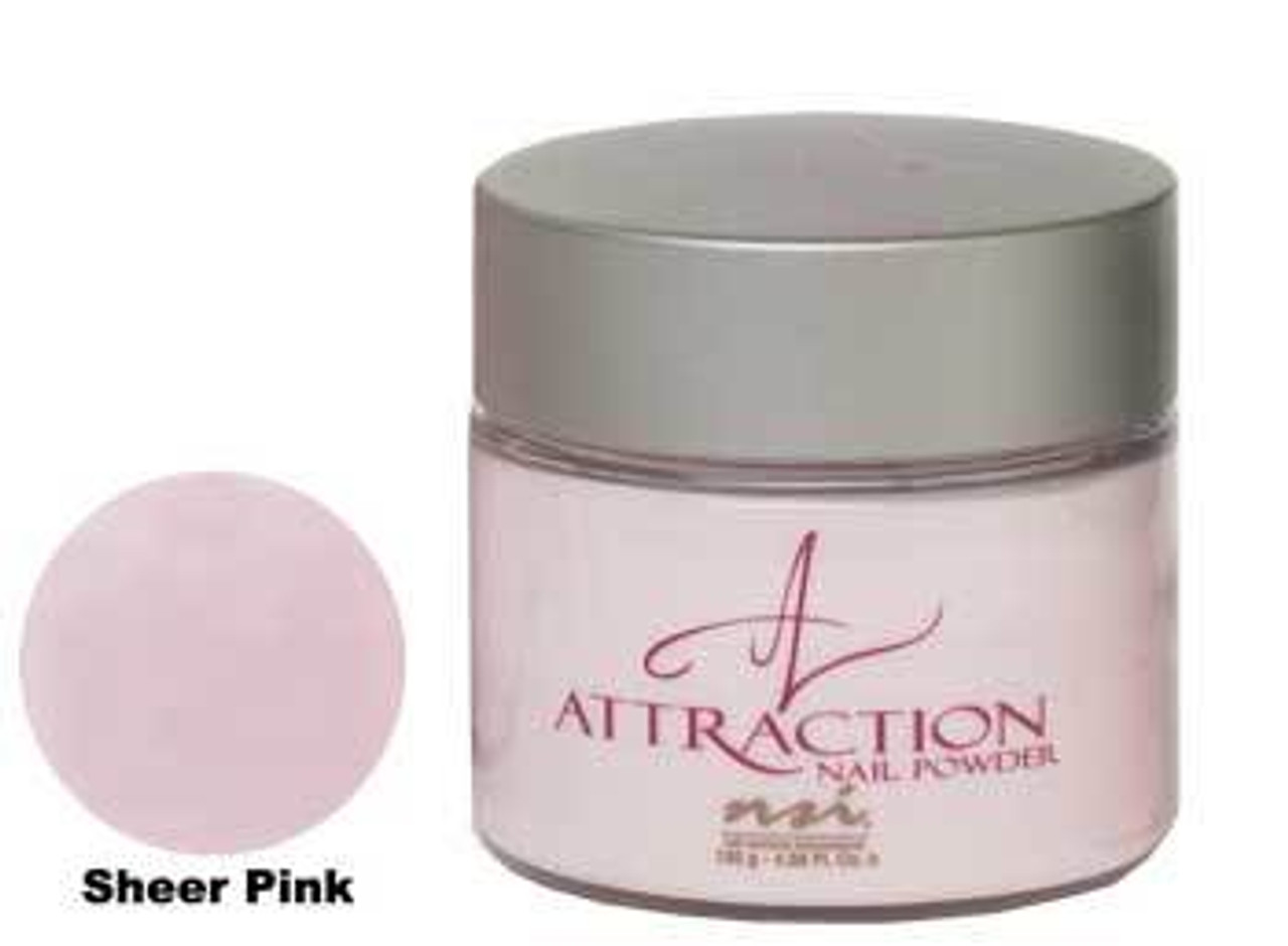 NSI Attraction Nail Powder - Sheer Pink - 4.58oz