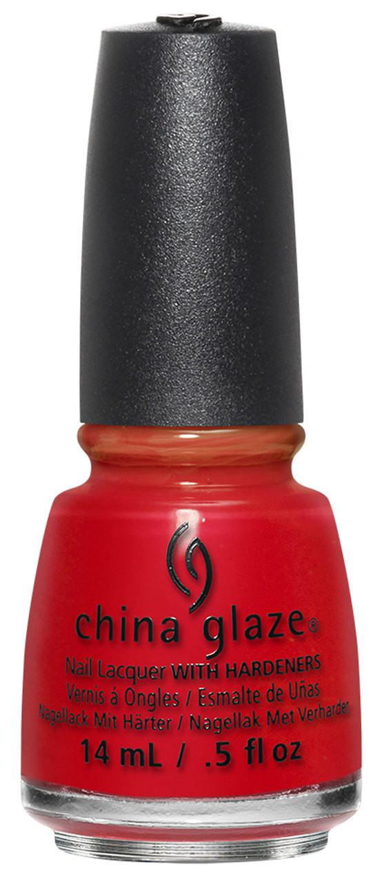 China Glaze Nail Polish Lacquer Hot Flash With Hardeners -.5oz