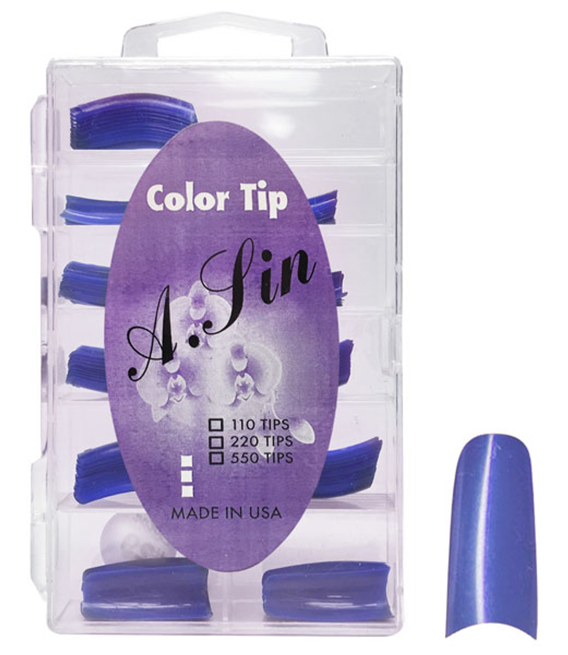 A. Sin Assorted Color Nail Tips Perwinkle - 110ct # 5